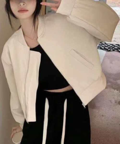 「gossip！ロサンゼルス」 ブルゾン FREE オフホワイト レディース_画像4