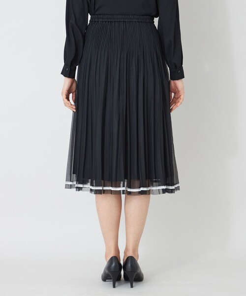 TO BE CHIC（トゥー ビー シック） スカート 配色レース プリーツ