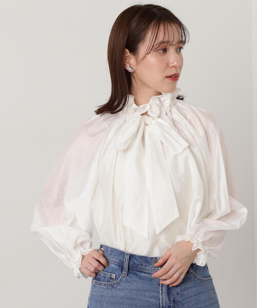 「N.（N. Natural Beauty Basic）」 長袖ブラウス MEDIUM グレー レディース_画像8