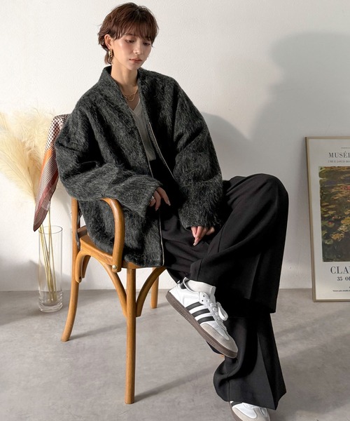 「Classical Evon」 ノーカラーコート SMALL ブラック レディース_画像4