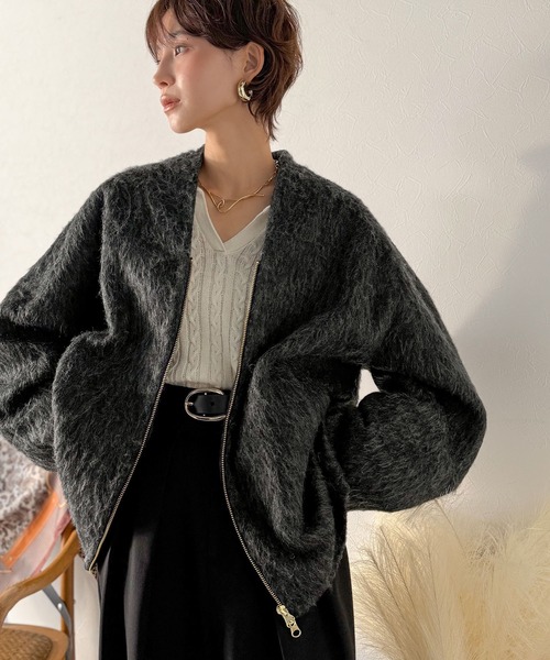 「Classical Evon」 ノーカラーコート SMALL ブラック レディース_画像6