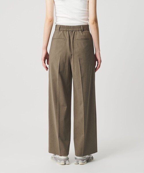 ワイドパンツ パンツ 2タック ワイドパンツ 吸水速乾 防シワ ウォッシャブル レディースの画像