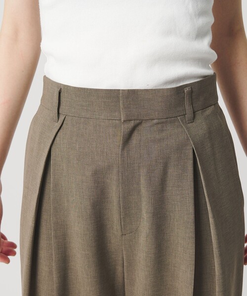 ワイドパンツ パンツ 2タック ワイドパンツ 吸水速乾 防シワ ウォッシャブル レディースの画像
