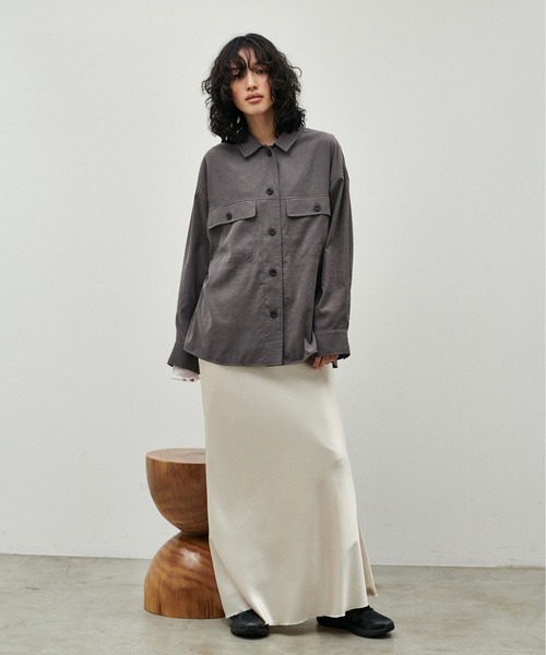 「LARUTA」 長袖シャツ FREE ライトベージュ レディース_画像5