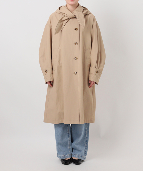 lavishgate 撥水　ステンカラーコート　ベージュ　美品 coat-13001 撥水 ステンカラーコート ベージュ カーキ | L a v i s h