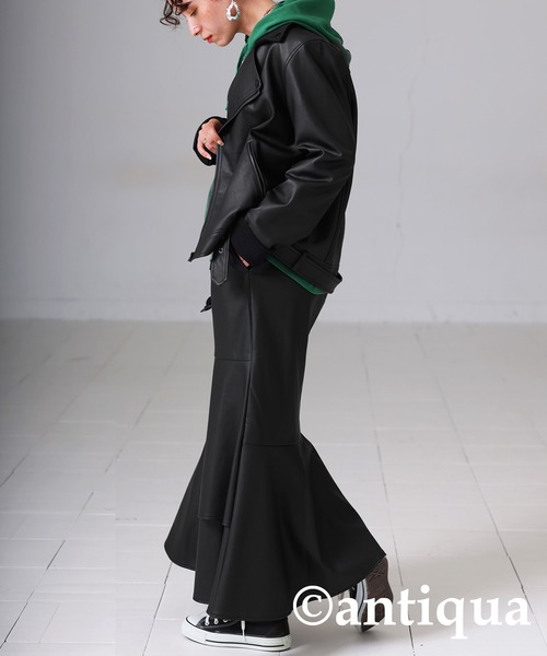 「antiqua」 ライダースジャケット L ブラック レディース_画像3