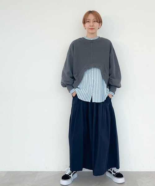 「niko and...」 スウェットカットソー LARGE キャメル レディース_画像3