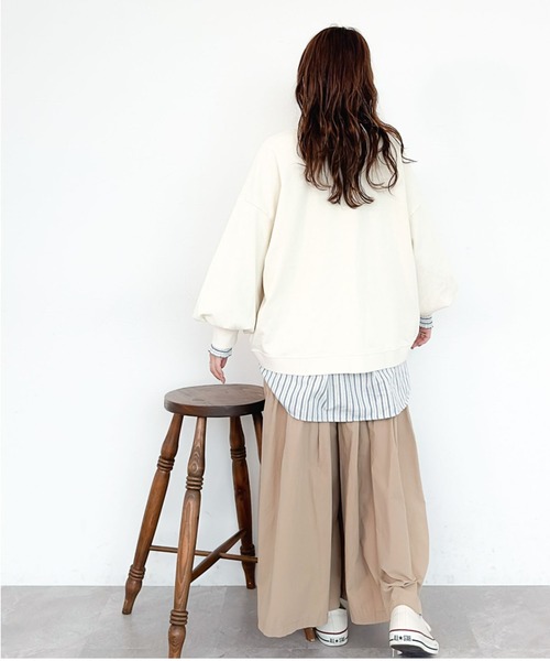 「niko and...」 スウェットカットソー LARGE キャメル レディース_画像5