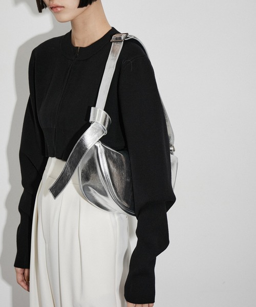 「ADAM ET ROPE'」 ショルダーバッグ FREE シルバー レディース_画像3