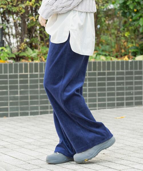 「EKAL」 イージーパンツ ONE ネイビー レディース_画像2