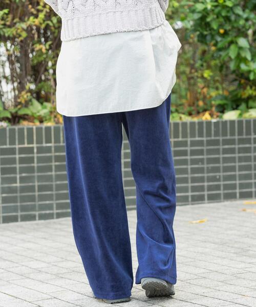 「EKAL」 イージーパンツ ONE ネイビー レディース_画像3