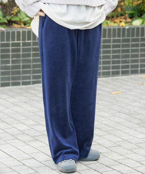 「EKAL」 イージーパンツ ONE ネイビー レディース_画像5