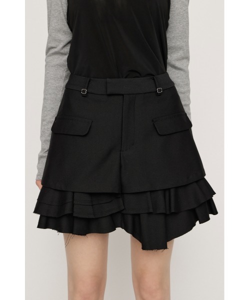 【SLY】 人気完売商品レイヤードフリルスコート新品未使用品ブラックsize 1 SLY（スライ） スカート LAYERED FRILL SKORT レイヤードフリル