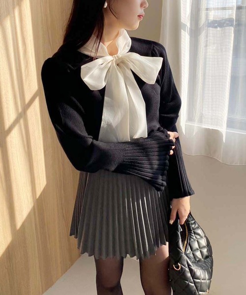 「one after another NICE CLAUP」 長袖ニット FREE アイボリー レディース_画像4