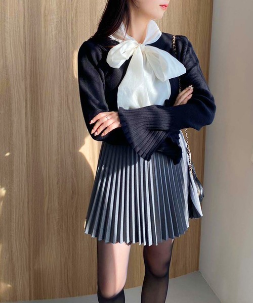 「one after another NICE CLAUP」 長袖ニット FREE アイボリー レディース_画像6