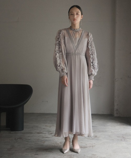 「GIRL」 長袖ワンピース S グリーン レディース_画像9