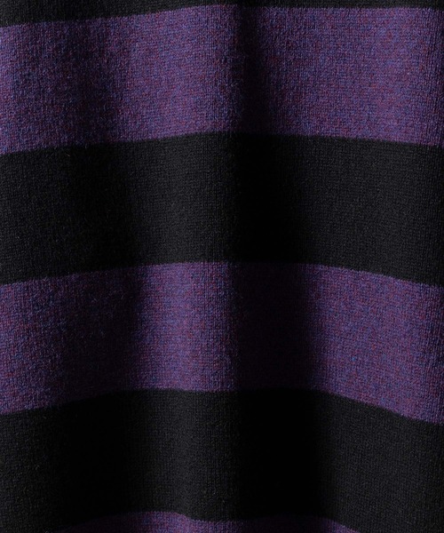 「NUMBER (N)INE」 長袖ニット 2 ブラック×グレー メンズ_画像8