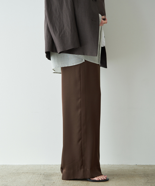 plage（プラージュ） ワイドパンツ パンツ 「追加」dull satin relax