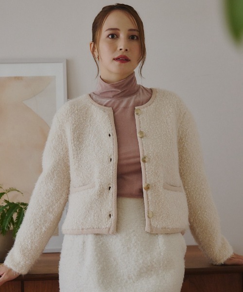「CELFORD」 ニットカーディガン ONE SIZE グレー レディースの画像