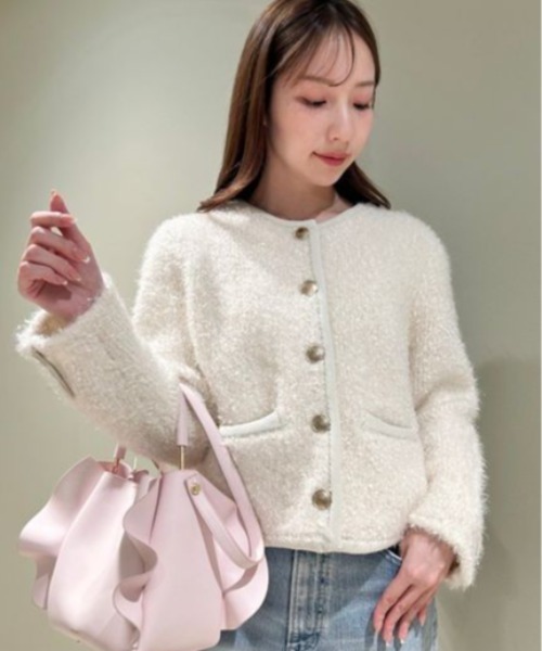 「CELFORD」 ニットカーディガン ONE SIZE グレー レディースの画像
