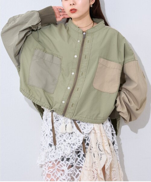 etsinta（エシンタ） ブラウス シャツ etsintaリメイクZIPシャツ 