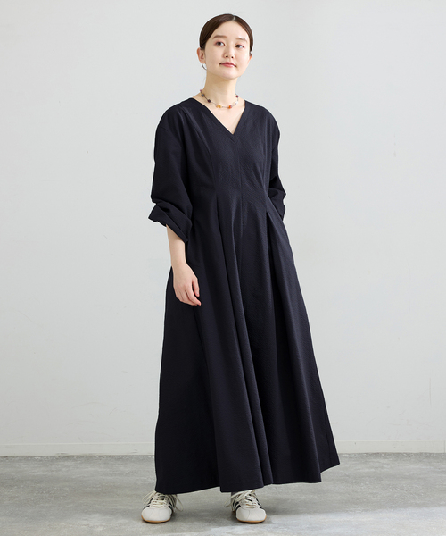 IENA(イエナ) ワンピース サッカーVネックフレアワンピース IENA(イエナ) ワンピース サッカーVネックフレアワンピース