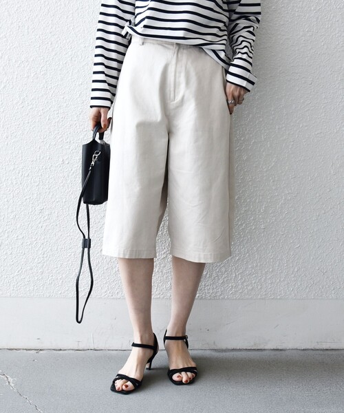 SHIPS any ハーフパンツ ワイドパンツ パンツ 短パン any:「洗濯機可能