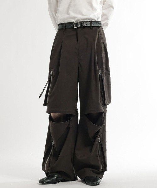 HARE（ハレ） カーゴパンツ CLEAR TEXTURE ZIPカーゴパンツ(HARE