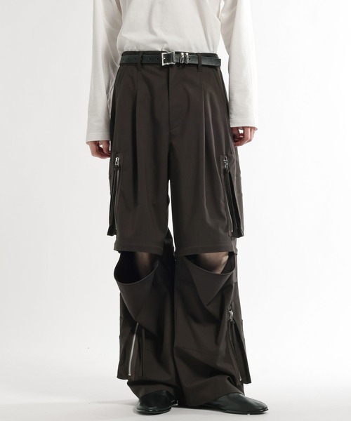 HARE（ハレ） カーゴパンツ CLEAR TEXTURE ZIPカーゴパンツ(HARE