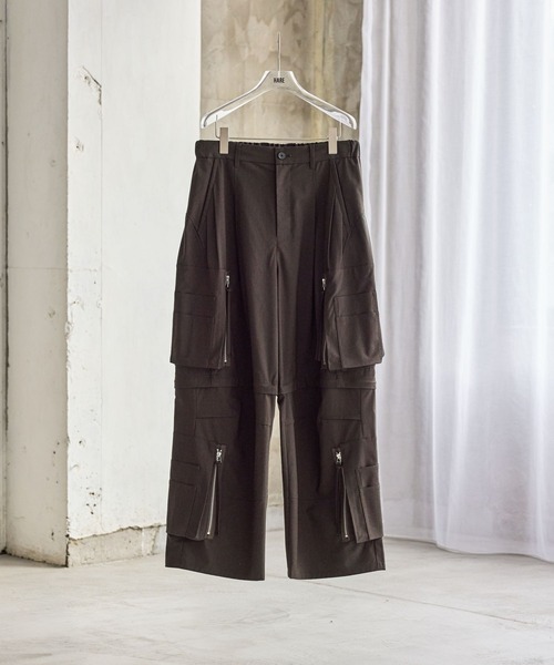 HARE（ハレ） カーゴパンツ CLEAR TEXTURE ZIPカーゴパンツ(HARE