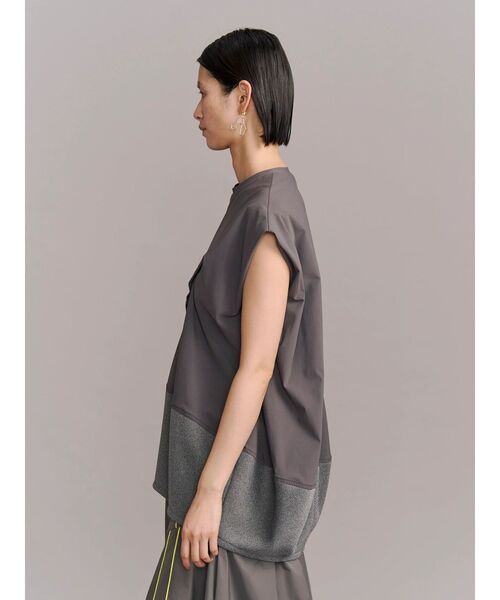 UN3D.（アンスリード） tシャツ HEM MESH COCOON TOP / ヘムメッシュ