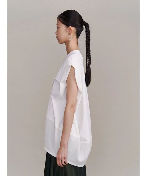 UN3D.（アンスリード） tシャツ HEM MESH COCOON TOP / ヘムメッシュ