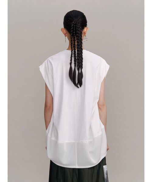 UN3D.（アンスリード） tシャツ HEM MESH COCOON TOP / ヘムメッシュ