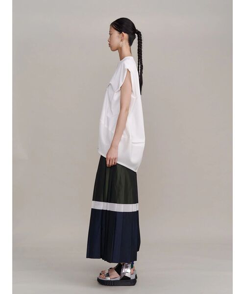 UN3D.（アンスリード） tシャツ HEM MESH COCOON TOP / ヘムメッシュ