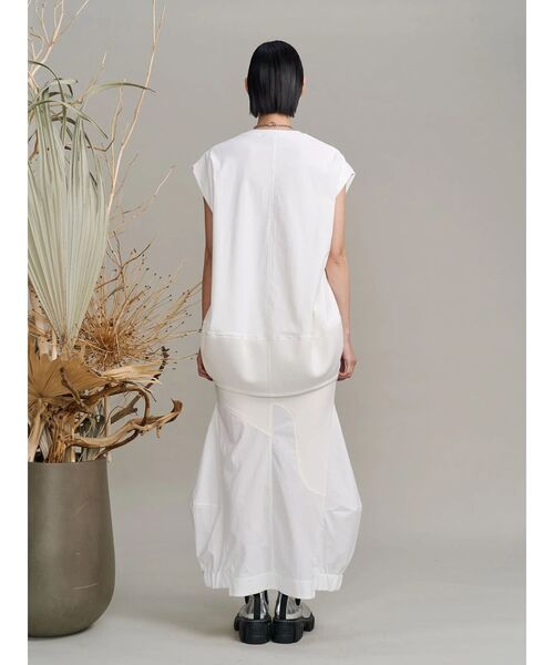 UN3D.（アンスリード） tシャツ HEM MESH COCOON TOP / ヘムメッシュ