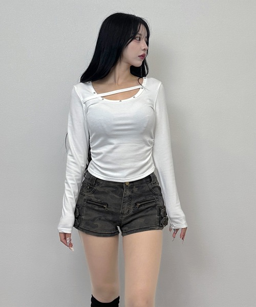 「FOLLOWIN」 長袖カットソー FREE ブラック レディース_画像2