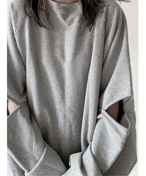 YACA（ヤーカ） トレーナー スウェット Slit Sleeve Sweat/スリット
