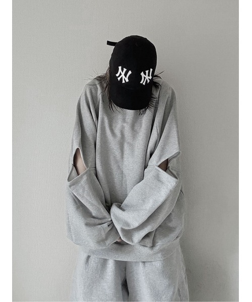 YACA（ヤーカ） トレーナー スウェット Slit Sleeve Sweat/スリット
