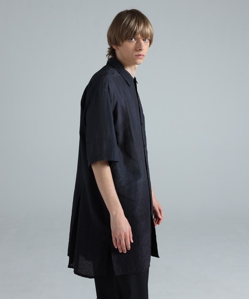 シャツ Y-3 DIP DYE SHORT SLEEVE LONG SHIRT メンズの画像