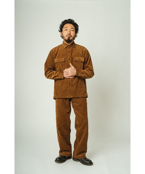 「BIG MIKE」 長袖シャツ LARGE ブラウン メンズ_画像8