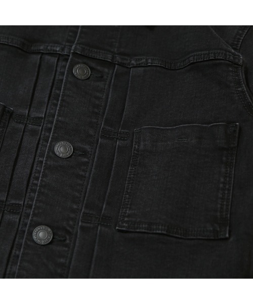 「TMT」 デニムジャケット MEDIUM ブラック メンズの画像