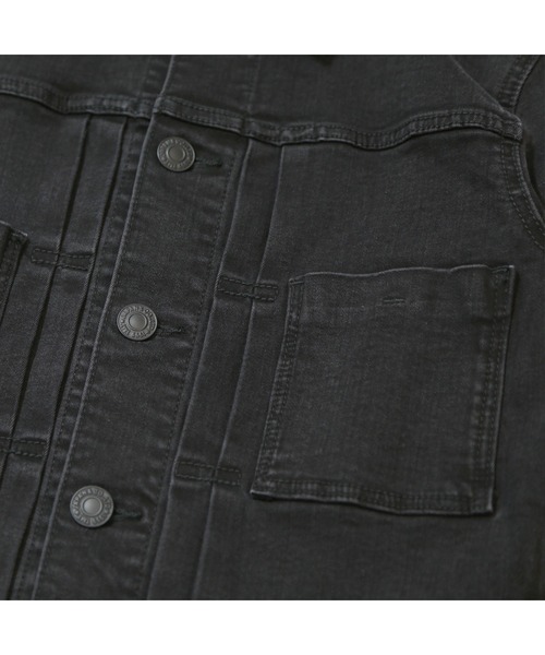 「TMT」 デニムジャケット MEDIUM ブラック メンズの画像