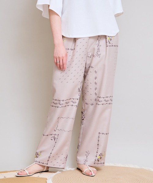 LHELBIE（レルビエ） ワイドパンツ パンツ パッチワークプリント