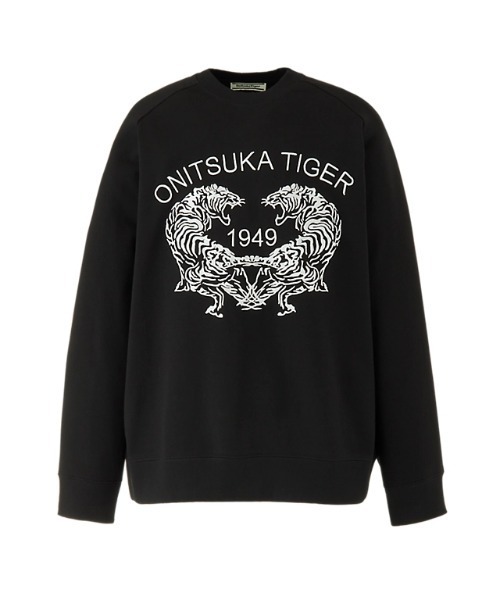 「Onitsuka Tiger」 スウェットカットソー X-LARGE ブラック レディース