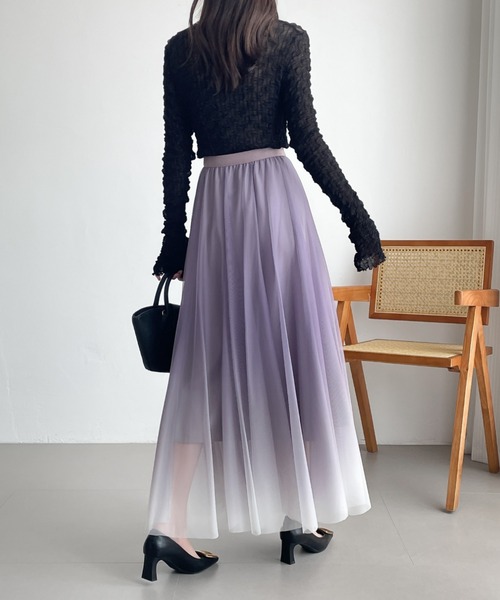 「ABITOKYO」 フレアスカート L ブルー レディース_画像5