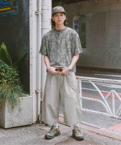 RAGEBLUE（レイジブルー） ヘンリーネック tシャツ Camouflage Henry