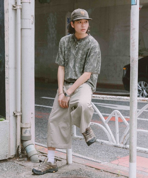 RAGEBLUE（レイジブルー） tシャツ Camouflage Henry Neck T-Shirt