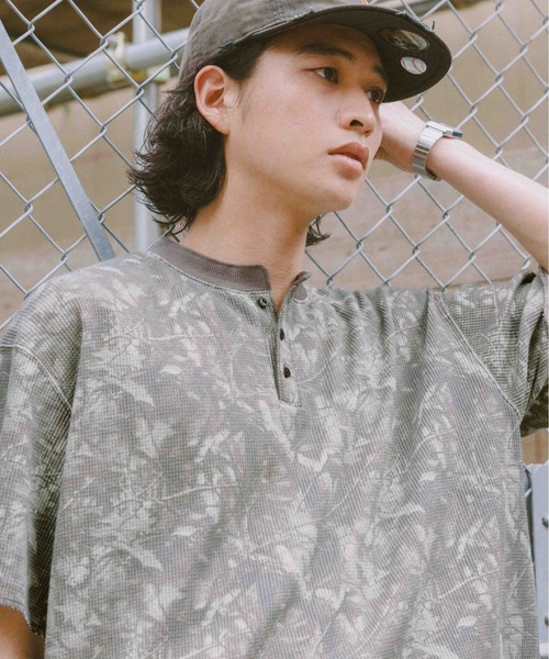 RAGEBLUE（レイジブルー） ヘンリーネック tシャツ Camouflage Henry
