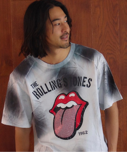 JACKROSE（ジャックローズ） tシャツ B-TRS-切替・ラインストーン 