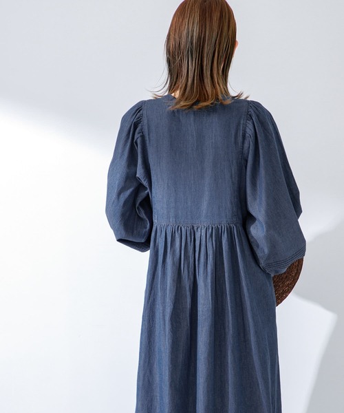 URBAN RESEARCH Sonny Label 長袖ワンピース FREE ライトインディゴ 